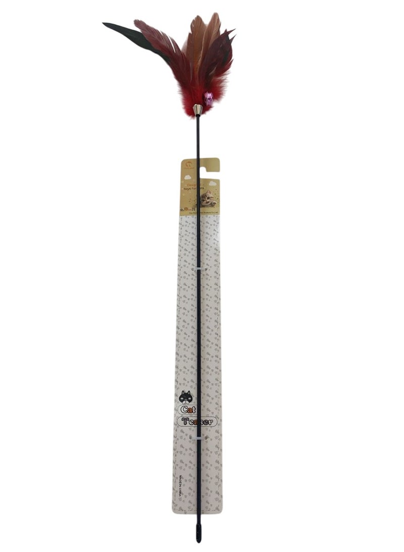 لعبة تفاعلية للقطط على شكل ريشة سوداء ملونة