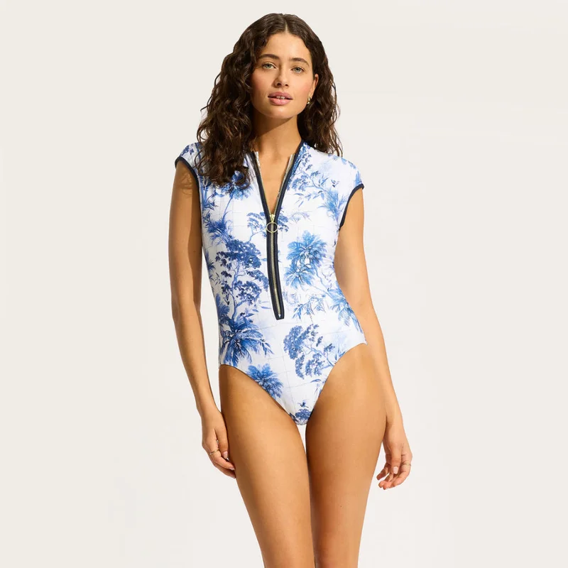 Marbella Zip Front One Piece - Women