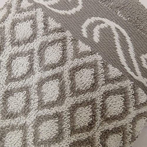 STAMIO Cotton 490 GSM Bath Towel for Men and Women, 75 X 150 CM | Extra Soft & Absorbent Large Full Size Towels for Bathing, Home, Sports, Salon, Hotel use | Jacquard Border, Grey - Image 4