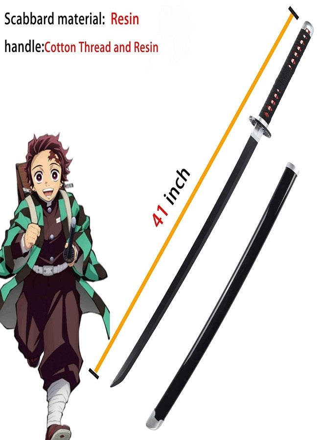 UMANI® Anime Cosplay Samurai Sword 41 Inch Decorative Collectible Sword Various Styles Available(Wooden) (1001-TANJIRO NICHRIN) - Image 4