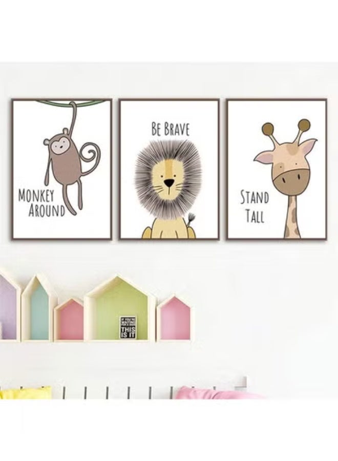 fantasize 6 Pack Pictures Animals Nursery Baby Room Decoration Picture Boy Girl PosterAnimals Africa Animals Poster Decoration 21x30 Cm (No Frame) - Image 5