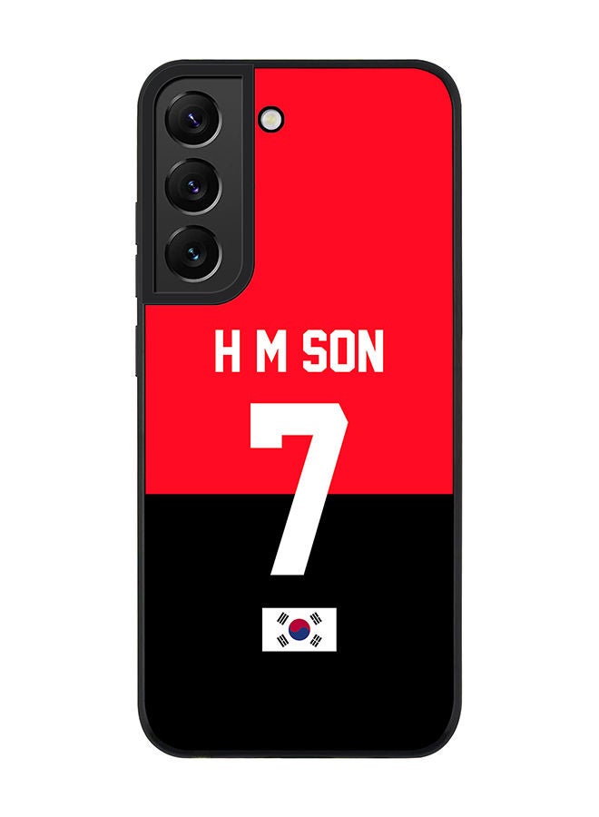 Stylizedd Rugged Black edge case for Samsung Galaxy S21 FE 5G Slim fit Soft Case Flexible Rubber Edges Anti Drop TPU Gel Thin Cover - Football Team - South Korea Player Name - H M Son - Image 1
