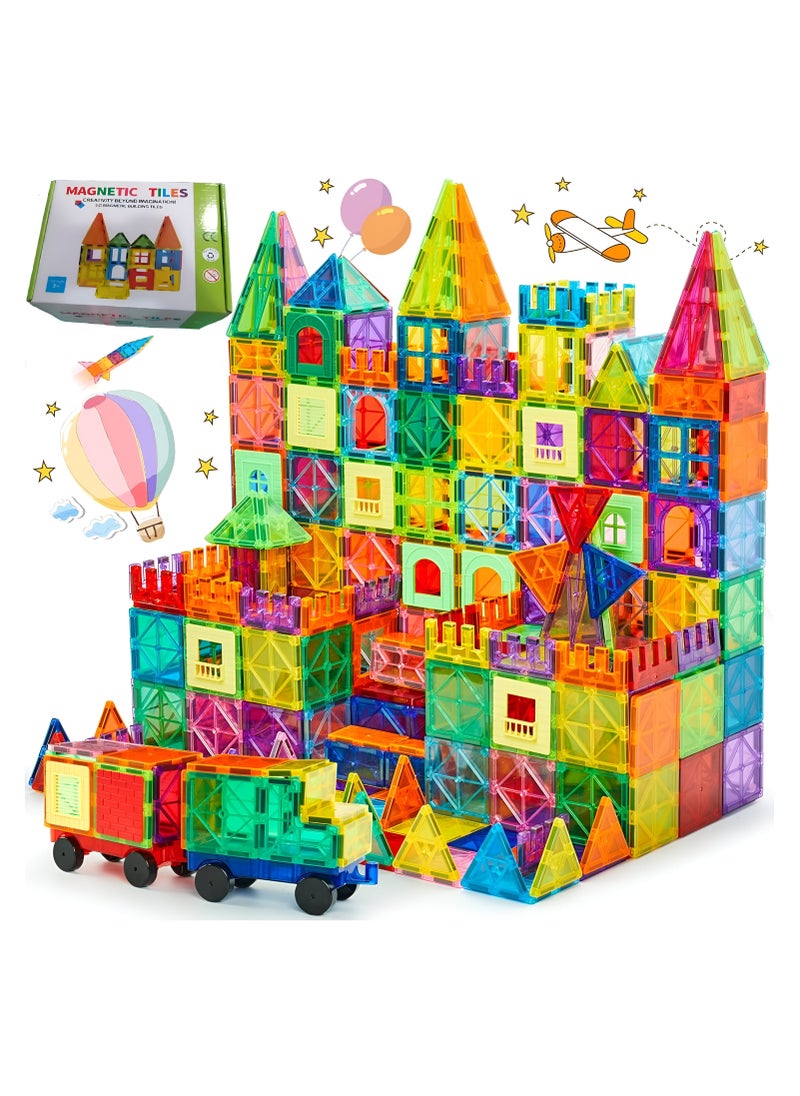 ESSENTIALS 360 Magnetic Tiles, 108 PCs Building Blocks, Magnetic Toys for Toddlers- Kids Construction STEM Toys for 3+ Year Old Boys and Girls-Learning by Playing Games Inspirational, Educational Toys  - Image 1