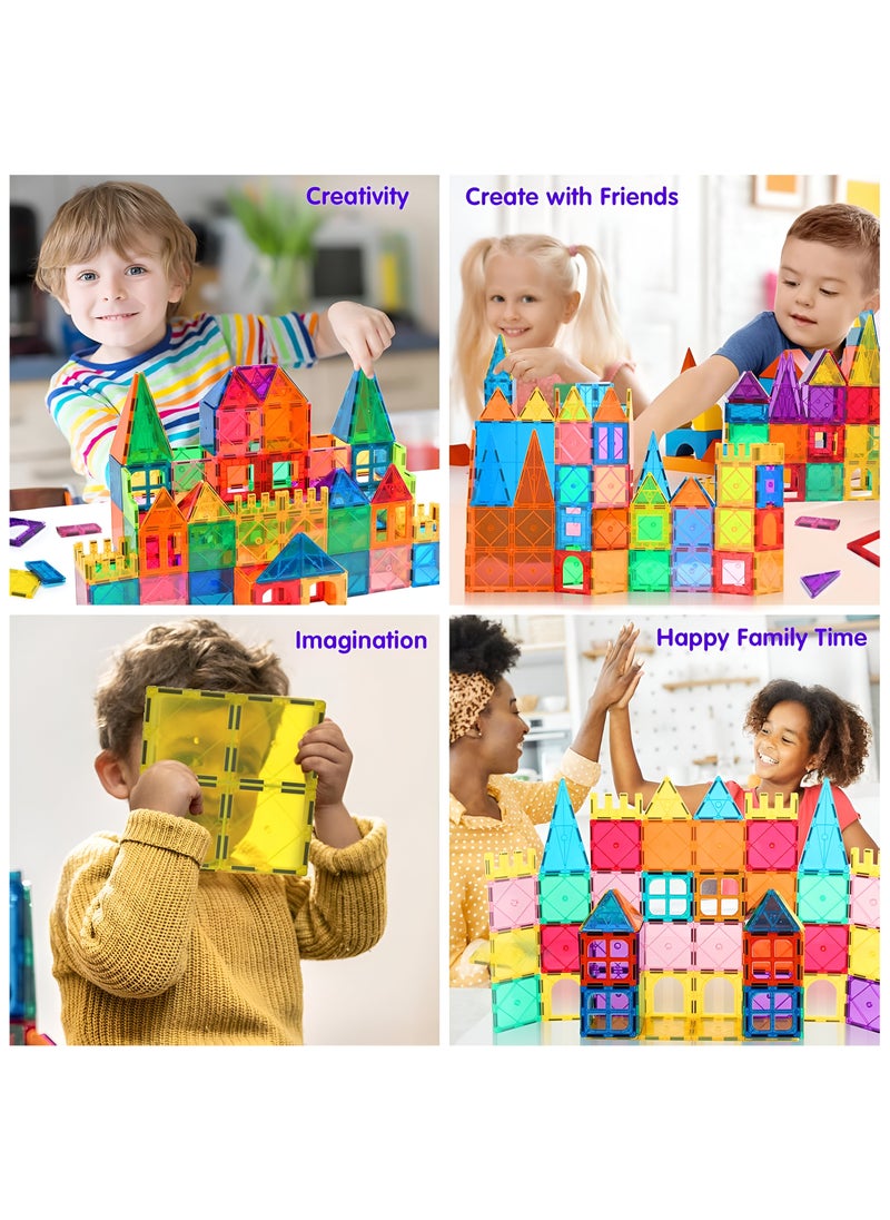 Magnetic Tiles, 108 PCs Building Blocks, Magnetic Toys for Toddlers- Kids Construction STEM Toys for 3+ Year Old Boys and Girls-Learning by Playing Games Inspirational, Educational Toys
