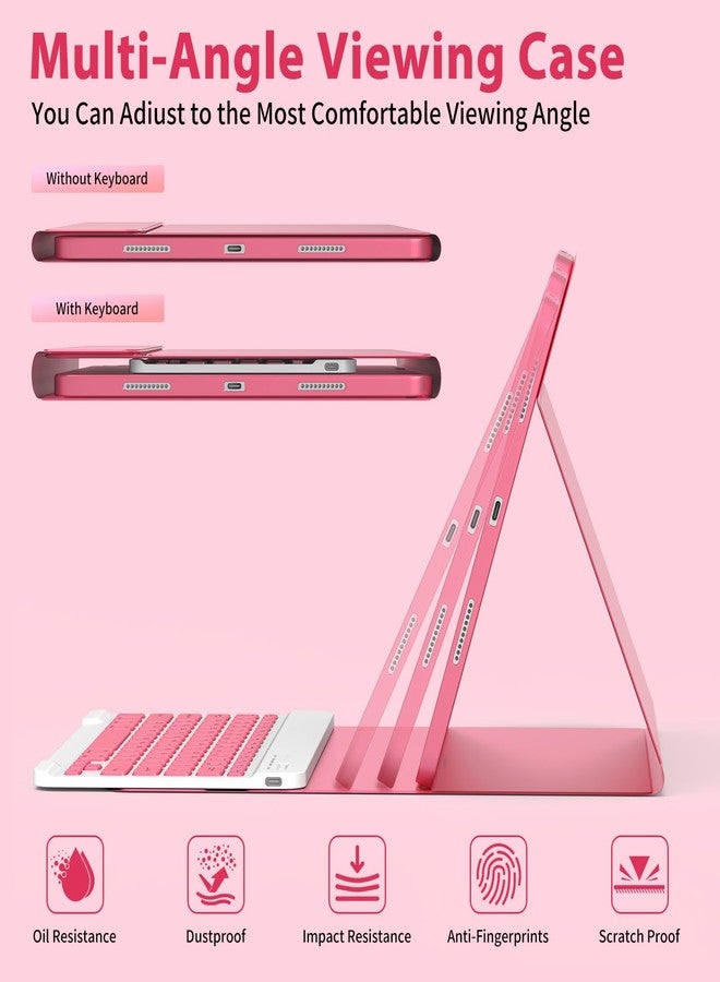besky iPad Pro 12.9 inch Case with Keyboard for iPad 12.9-inch 4th/5th/3rd Generation 2020/2021/2018 with Smart Magic Wireless Keyboard - Bulit-in Pencil Holder - Auto Sleep/Wake Function, Red - Image 4