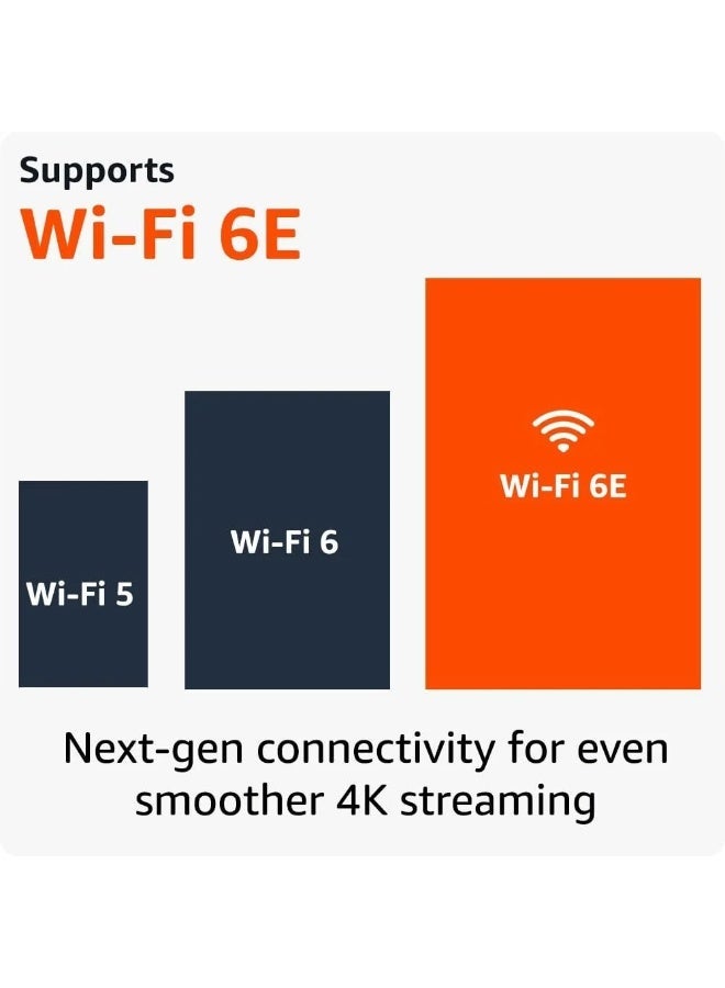 امازون ليس  جهاز بث تلفزيوني، يدعم دقة 4K Max، ويدعم واي فاي 6E، بسعة تخزين 16 جيجابايت، وواي فاي مزدوج بتردد 2.4 جيجاهرتز + 6E، ويدعم بث فائق الوضوح لجميع التطبيقات الشائعة. - Image 2