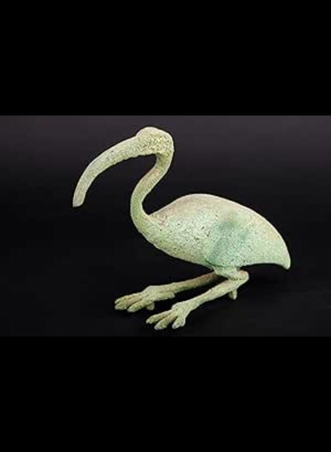 Ancient Egyptian Thoth statue, God of moon, wisdom, magic, and master of knowledge. He was depicted as an Ibis bird or a baboon. Heavy Bronze Made in Egypt