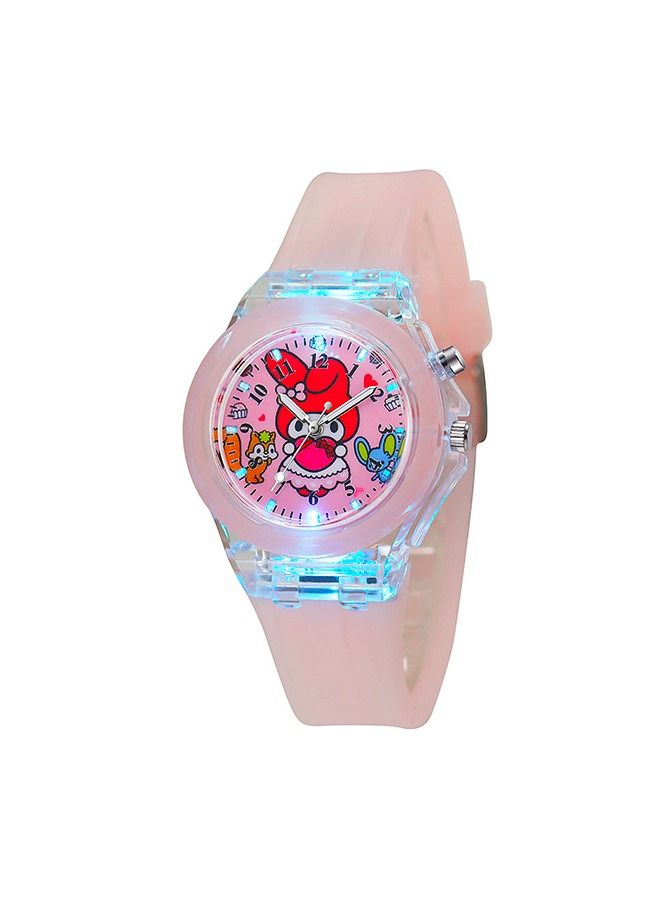 Kids Smartwatches Watch Bracelet Luminous with 3D  Cartoon Silicone Children Toddler Wrist Watch Bangle Little Child Toys for Girls Kids  Pink  - Image 1
