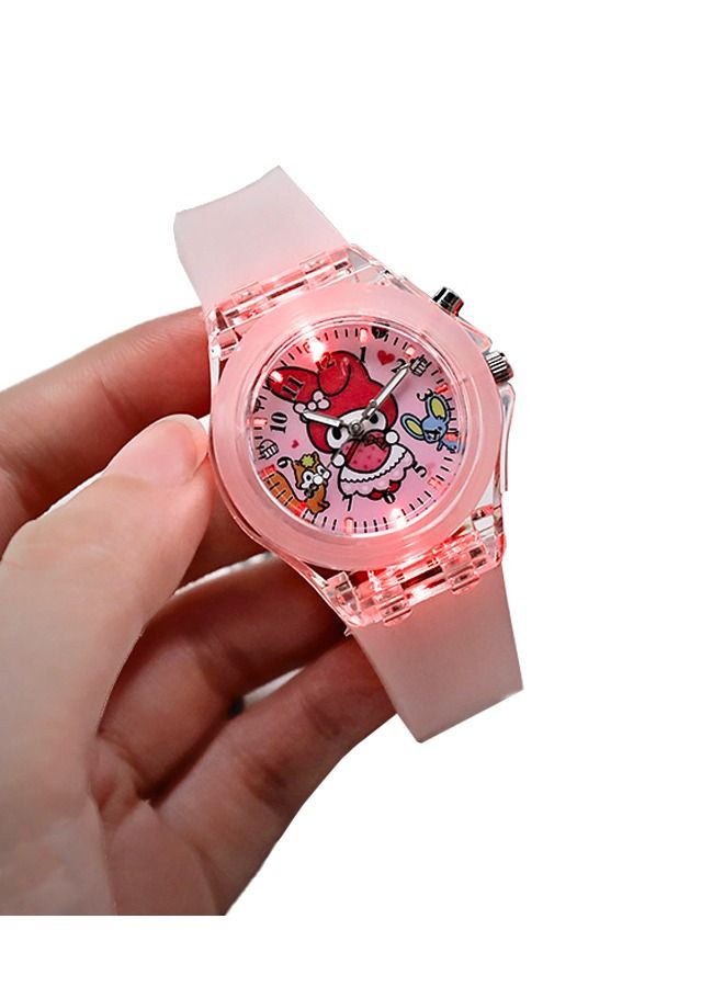 Kids Smartwatches Watch Bracelet Luminous with 3D  Cartoon Silicone Children Toddler Wrist Watch Bangle Little Child Toys for Girls Kids  Pink  - Image 2