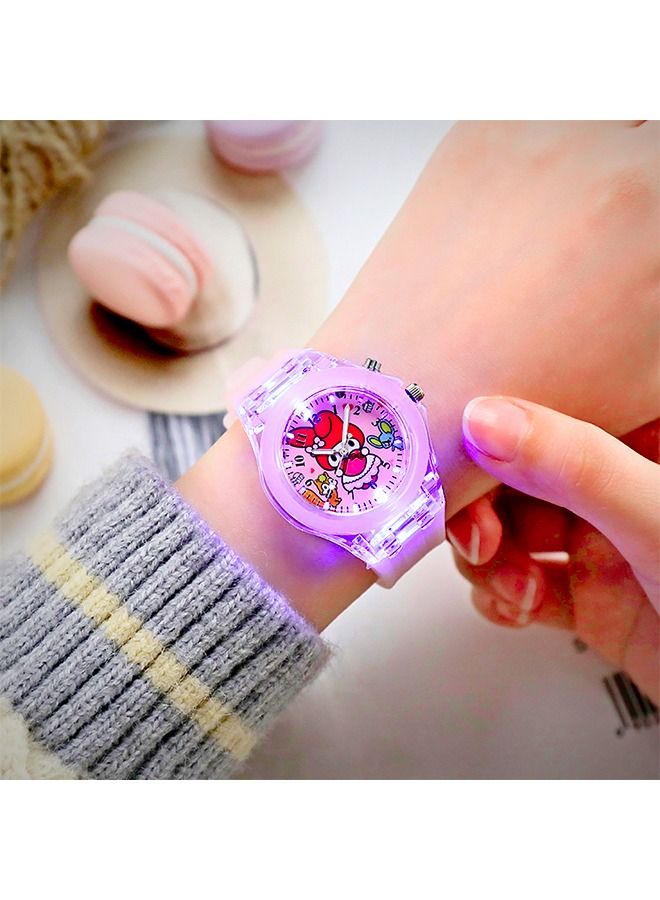 Kids Smartwatches Watch Bracelet Luminous with 3D  Cartoon Silicone Children Toddler Wrist Watch Bangle Little Child Toys for Girls Kids  Pink  - Image 5