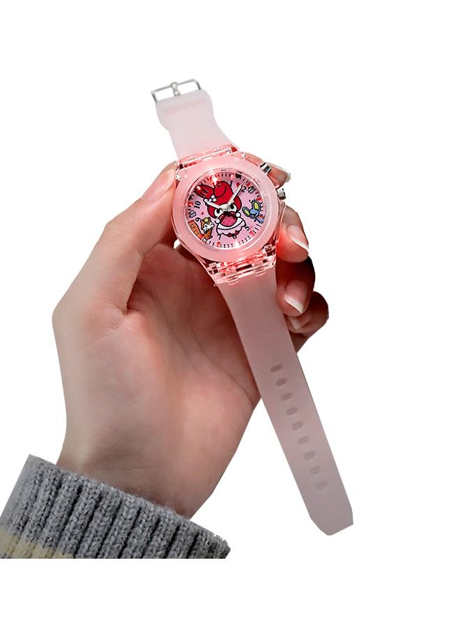 Kids Smartwatches Watch Bracelet Luminous with 3D  Cartoon Silicone Children Toddler Wrist Watch Bangle Little Child Toys for Girls Kids  Pink  - Image 3