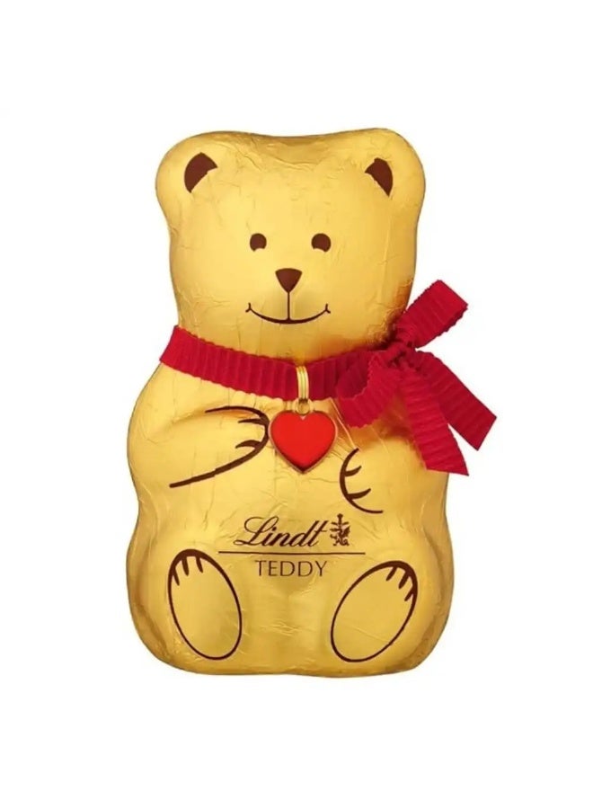 Lindt Teddy Bear Shaped Milk Chocolate Wrapped In Golden Paper- 100gms