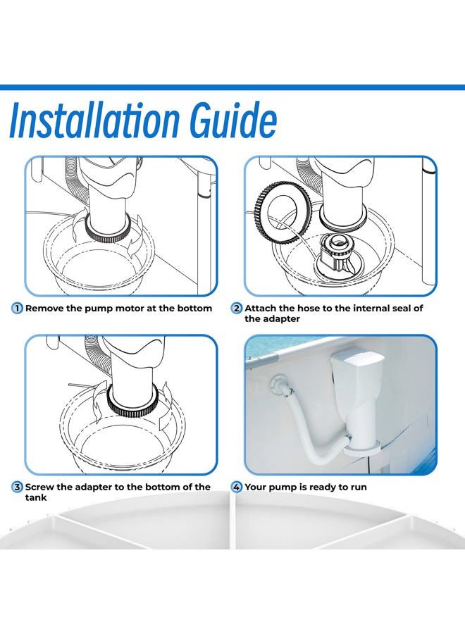 Sconva Conversion Kit Replacement for Summer Waves Skimmer Pump SFX1000 SFX1500 SFX600, Fits Polygroup Skimmer Filter Pump Systems, Sand Pump Compatible Equipment Converting Filtration System to Sand Filter - Image 4