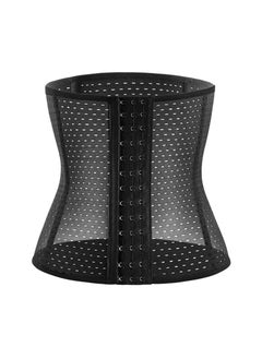 Generic Waist Trainer for Women Tummy Control Body Shaper Breathable Cross Mesh Corset Waist Cincher Shapewear  - Image 1