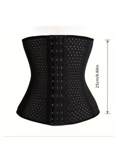 Generic Waist Trainer for Women Tummy Control Body Shaper Breathable Cross Mesh Corset Waist Cincher Shapewear  - Image 2