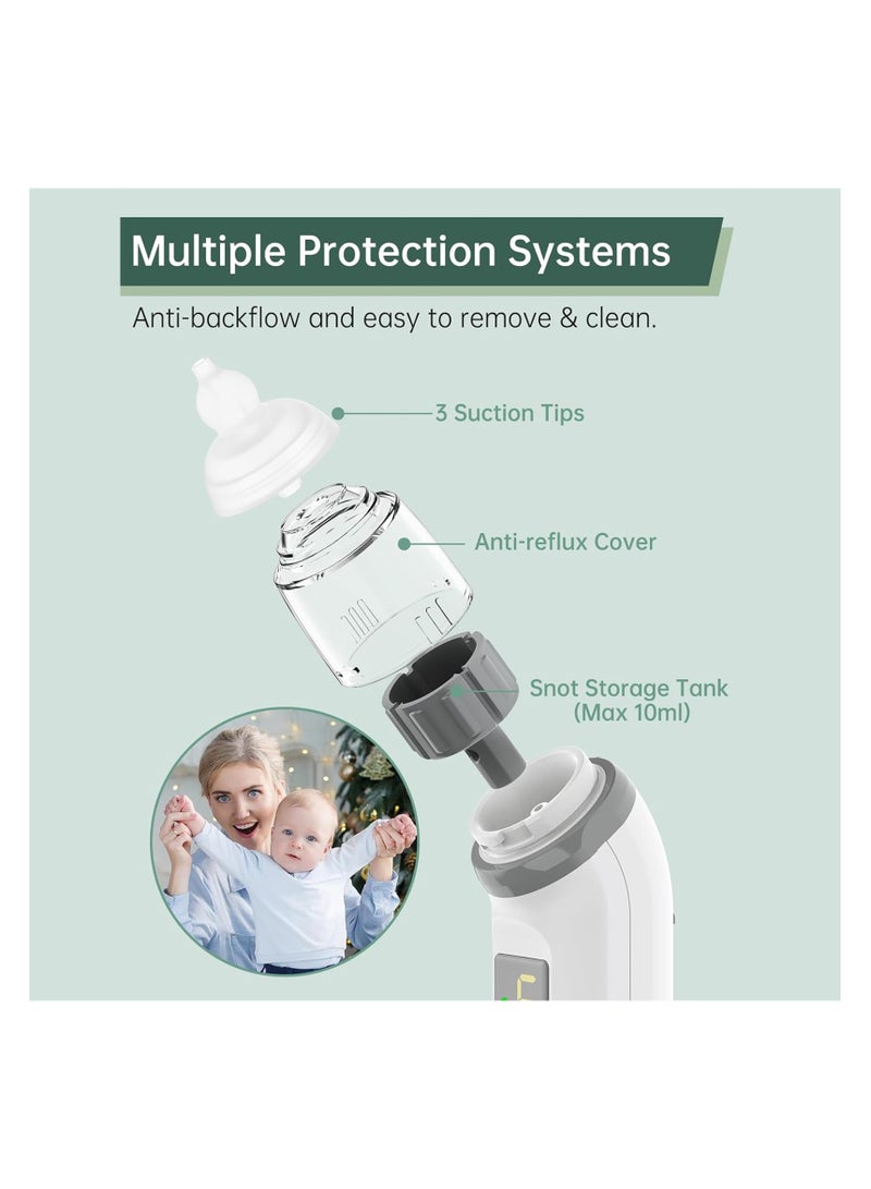 SYOSI 1PCS Automatic Nose Cleaner with Silicone Nose Tips & 5 Levels of Suction & Music Soothing Function Rechargeable Portable - Image 4