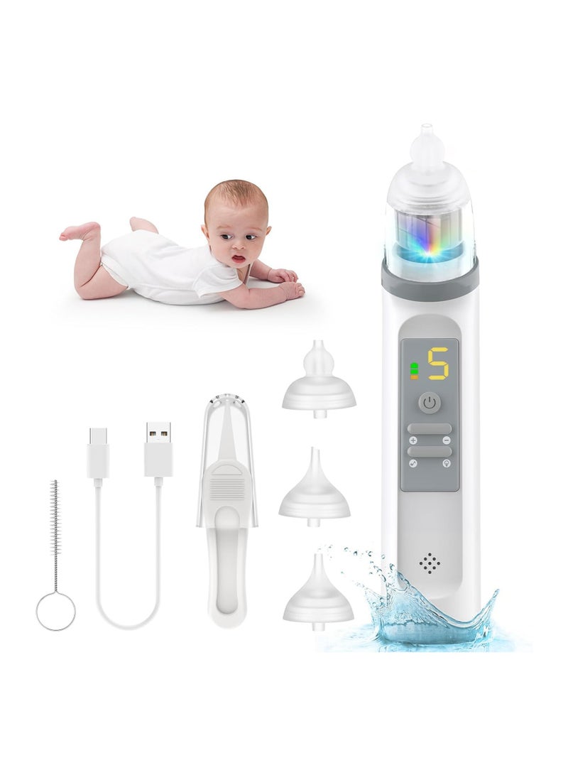 SYOSI 1PCS Automatic Nose Cleaner with Silicone Nose Tips & 5 Levels of Suction & Music Soothing Function Rechargeable Portable - Image 1
