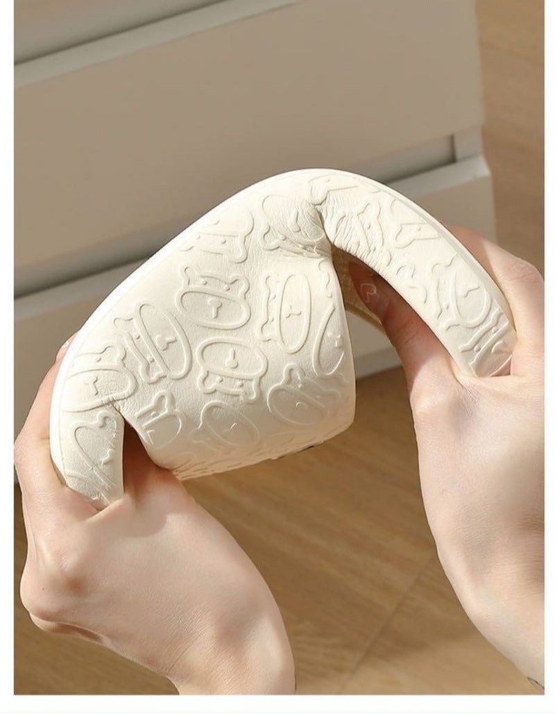 Women's Open Toe Shower Slide Slippers, Thick Soft Sole Non-Slip Quick Drying Sandals - Image 2