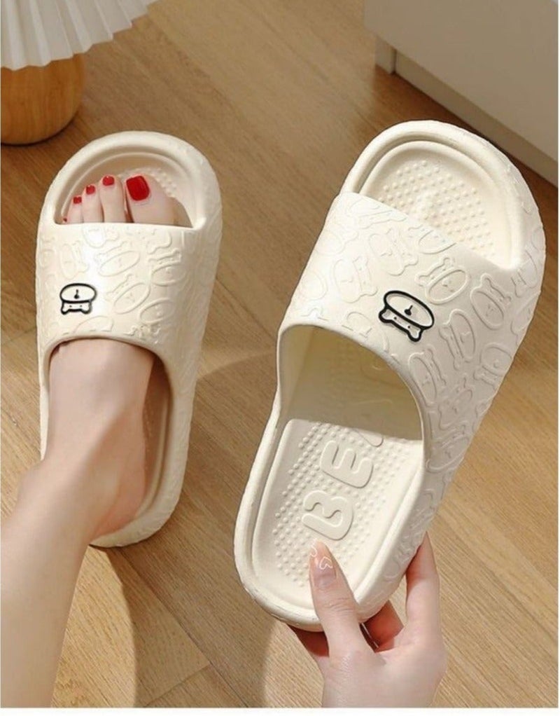Women's Open Toe Shower Slide Slippers, Thick Soft Sole Non-Slip Quick Drying Sandals - Image 5