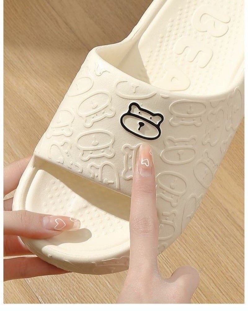 Women's Open Toe Shower Slide Slippers, Thick Soft Sole Non-Slip Quick Drying Sandals - Image 3