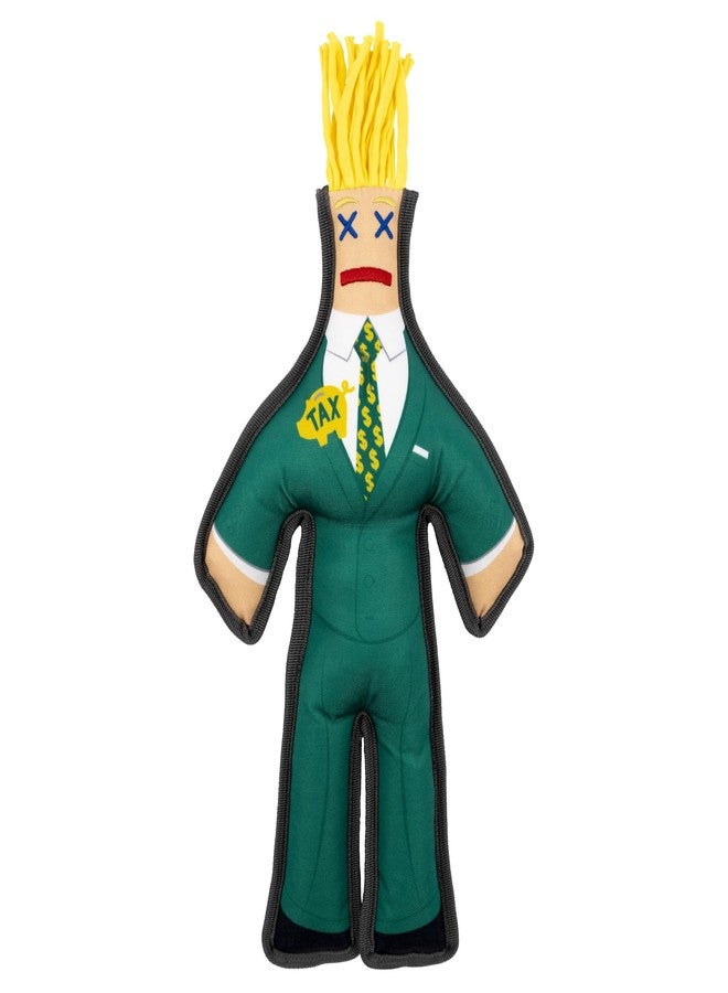 Dammit Doll Squeaky Dog Chew Toy - The Tax Man - Funny Doorstep Intruders for Pets Who Protect the Yard - Durable Ballistic Nylon Piping, Soft & Barkably Satisfying - Image 1
