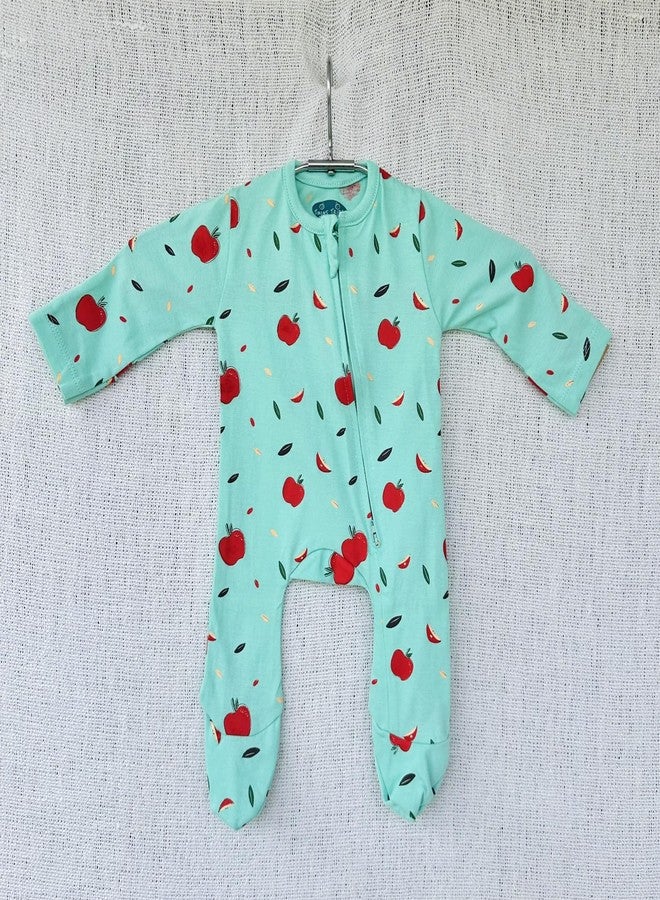 TwinsTribe Twins Rompers Set for Babies Apples & Oranges Theme, Size 0-3 months, Gift for Twins, Twin Dress Clothes Outfit, Premium Cotton - Image 3