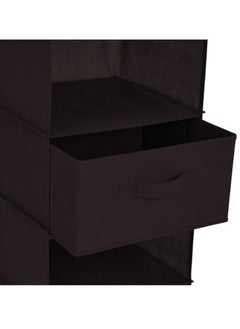 XiuWoo Foldable 5-Tier Hanging Closet Organizer and Underwear Sock Shoes Storage Rack with 2 Removable Drawer Organizer  - Image 3