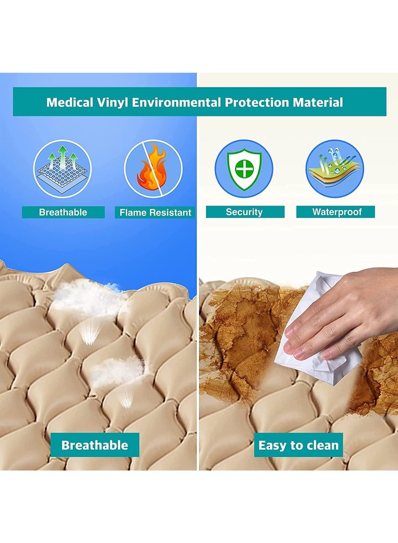 Alternating Air Pressure Mattress with Electric Air Pump, Adjustable Pressure Air Mattress for Comfortable Home Care, Full Size PVC Mattress - Image 4