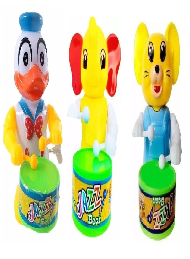 SHANVI MS Toys Funny Key-Operated Cute Doreamon and Elephant Drummer Toy with Drumming and Dancing Action for Kids,Plastic (DRUK ELE CAT-03) - Image 1