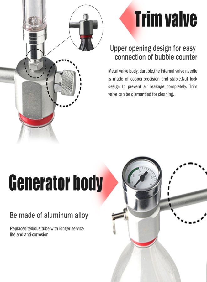 Generic Aquarium DIY CO2 Generator System Kit CO2 Generator System Carbon Dioxide Reactor Kit for Plants Aquarium  - Image 3