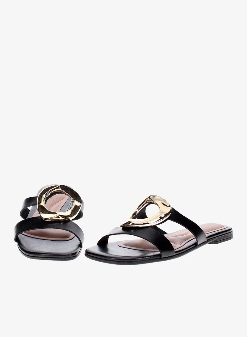 Beira Rio Black Beira Rio Women’s Flat Summer Footwear – Lightweight Slip-On Comfort with Stylish Casual Design for Women | Best Price UAE