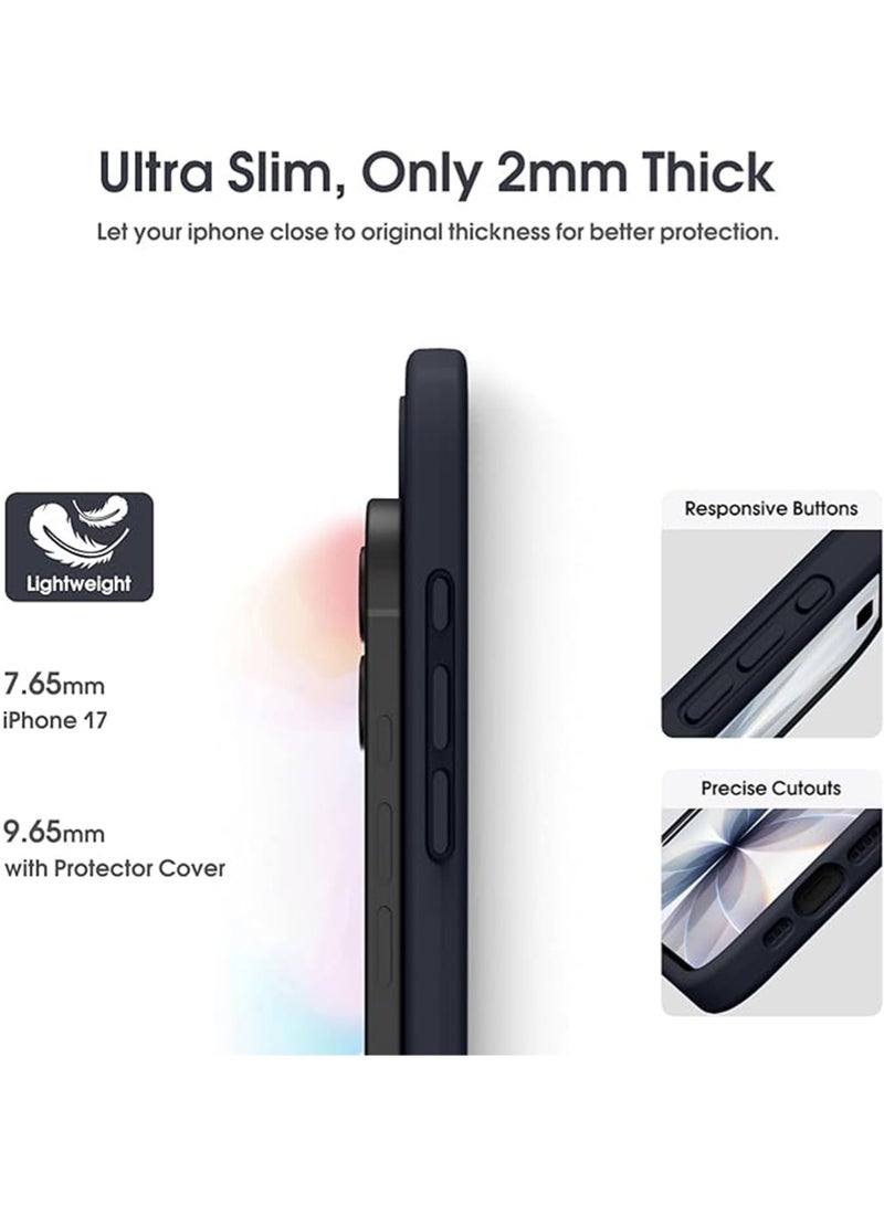 WRISTWISE Case Cover for iPhone 17 - [Camera All-Round Protection] [Soft Microfiber Lining Anti-Scratch] Shockproof Phone Case Cover, Black - Image 4