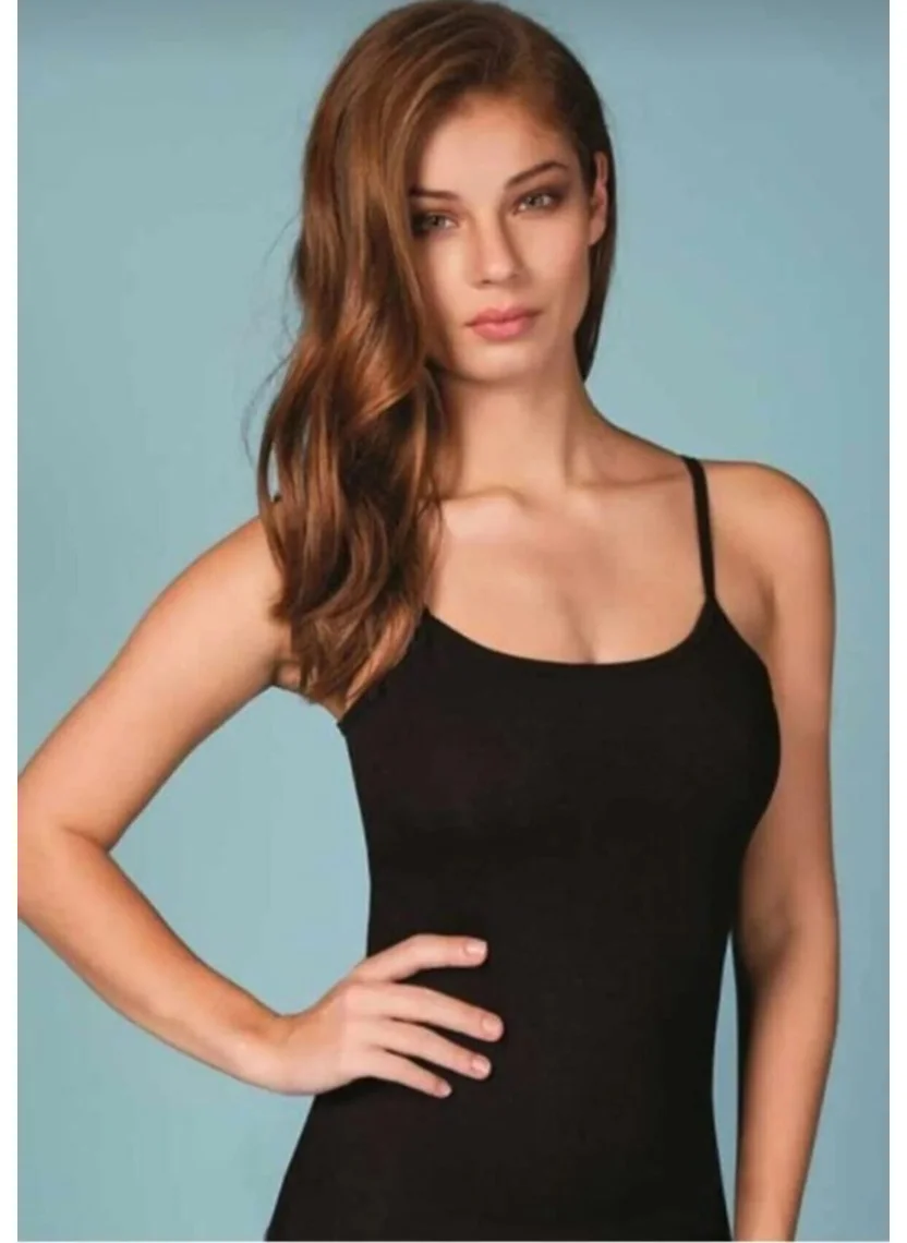 بيراك 2128 Lycra Women's Rope Strap Singlet Black