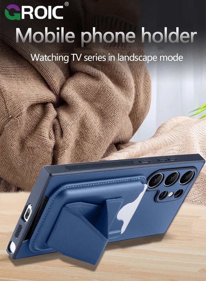 GROIC Wallet Phone Case for Samsung Galaxy S25, Card Case for Galaxy S25 with Patterned Butterfly Shaped, Phone Holder, Protective Plain Leather for Samsung Galaxy S25 Case with Card Holder - Image 4