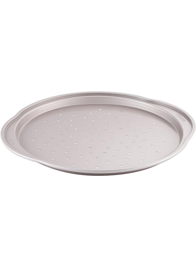 شيف ميد صينية بيتزا مقرمشة 14 إنش غير لاصقة تصميم مثقّب لطهي مثالي وتحمير متساوٍ متينة وسهلة التنظيف لتحضير البيتزا الاحترافية في المنزل - Image 1