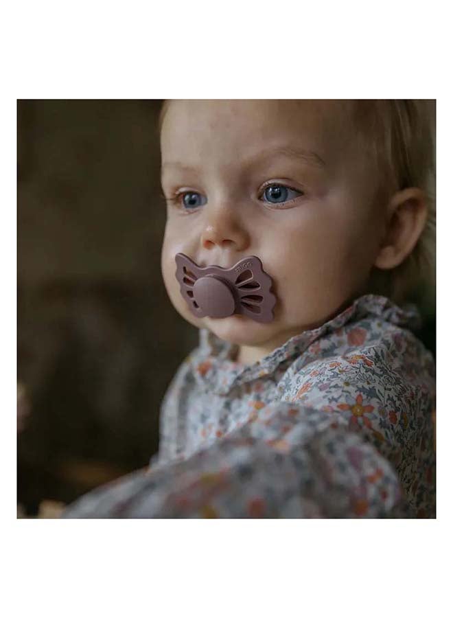 FRIGG Lucky Symmetrical Silicone Baby Pacifier 6-18M 1-Pack Primrose - Size 2 - Image 4