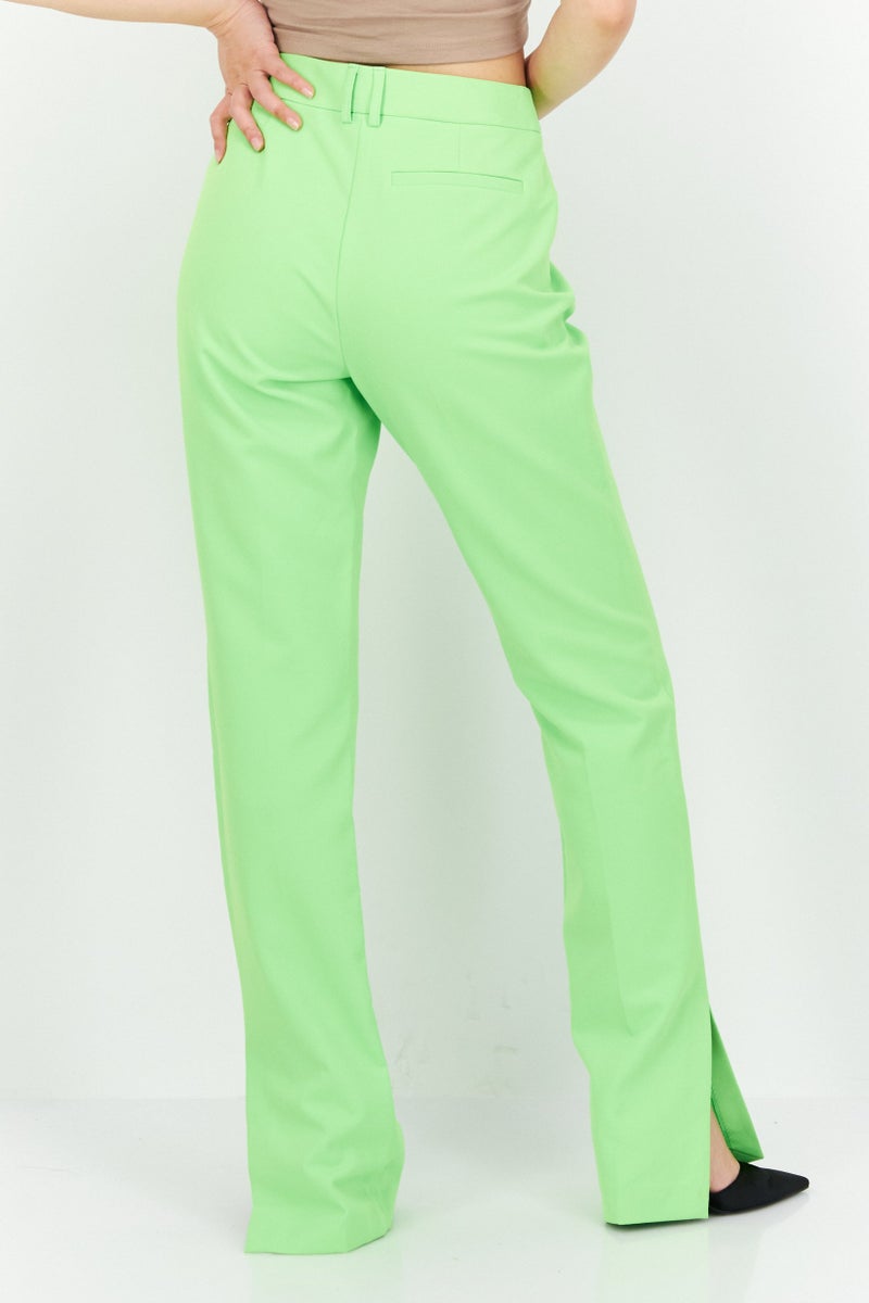 RIVER ISLAND Women Regular Fit Plain Straight Leg Pants, Bright Green - Image 4
