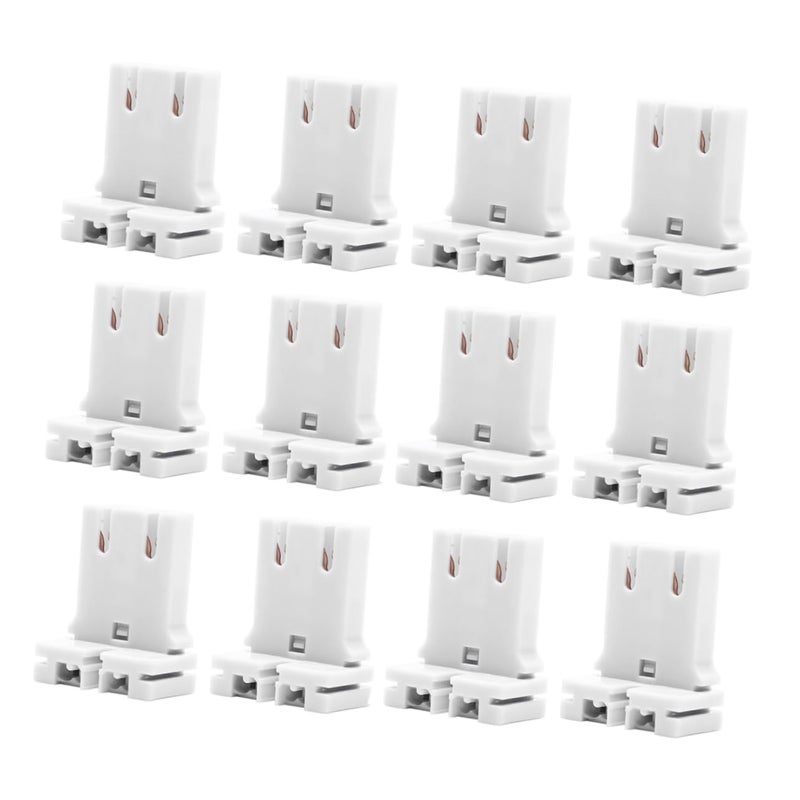 DOITOOL 12Pcs U-Shaped Tube Light Holder for Fluorescent Lamps Easy Installation and Stable Light Fixture Socket for Lighting - Image 1