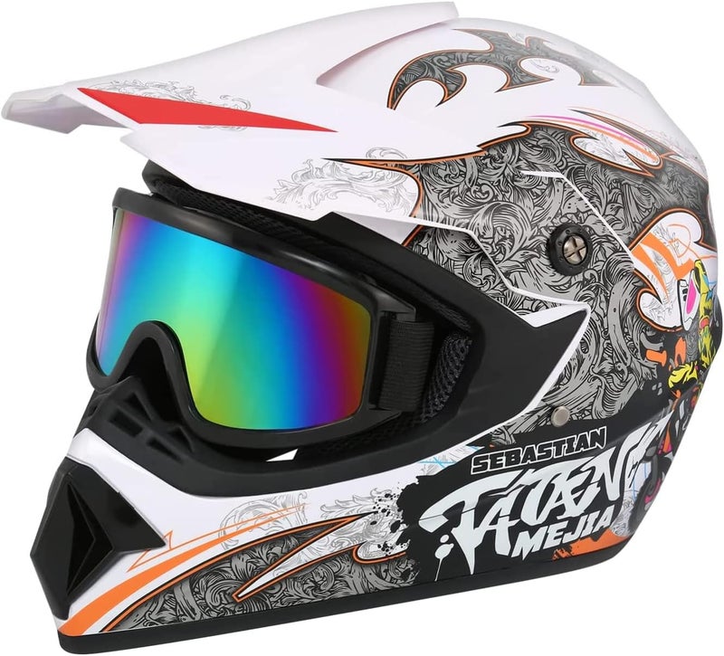 Senhill DOT Motocross Helmet with Goggles and Gloves - Unisex Offroad Helmet for Dirt Bike and ATV - Image 3