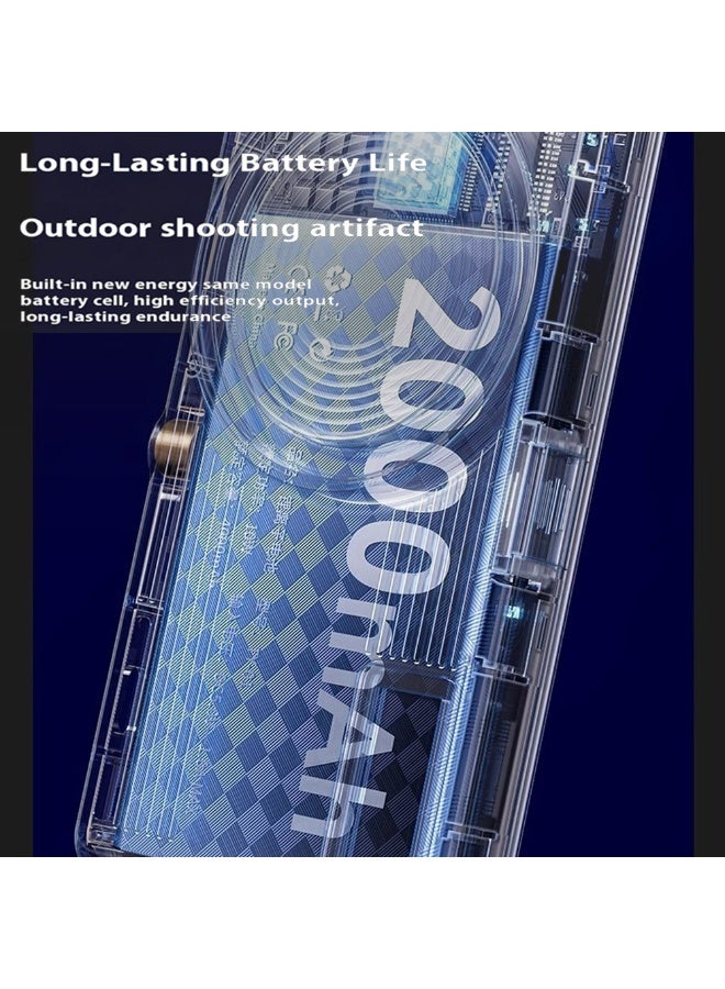 فلاشهوك مصباح فيديو RGB مغناطيسي M20 للجيب | إضاءة كاميرا LED ثنائية اللون (2500K-9000K) مع مشبك هاتف وحامل هوت شو | CRI 95+، قابل لإعادة الشحن 2000 مللي أمبير | مثالي لـ يوتيوب، تيك توك، والبث المباشر - Image 4