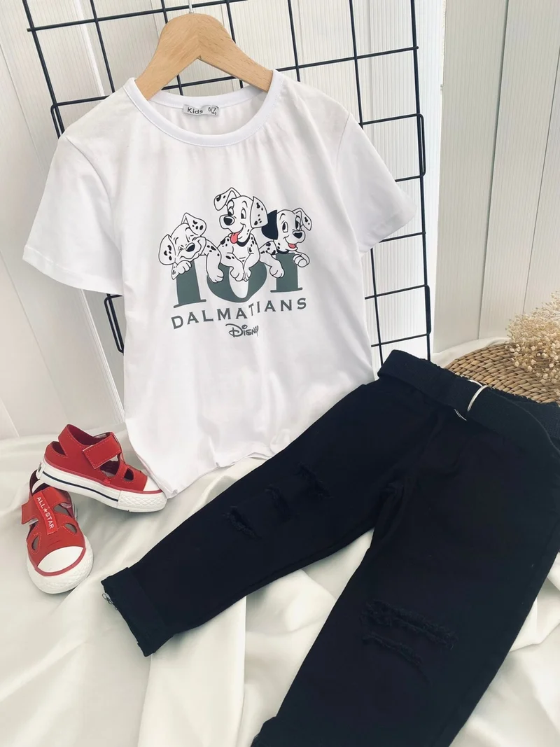 مينيمن جيجيليري My Little Ones Dalmatian Printed Bottom and Top Men's Set