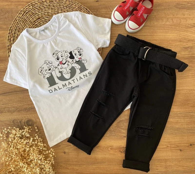مينيمن جيجيليري My Little Ones Dalmatian Printed Bottom and Top Men's Set