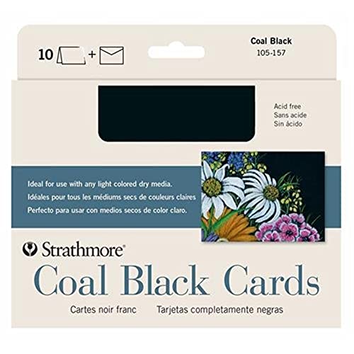 Strathmore Artagain Cards, Black, 5x6.875 inches, 10 Pack, Envelopes Included - Custom Greeting Cards for Weddings, Events, Birthdays - Image 2