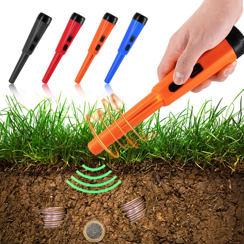 مكتشف دقائق معدنية محمول جديد 2022 GP-Pointers Rod Detector لاستكشاف الأسلاك تحت الأرض ومكتشف ذهب بالبحث بزاوية 360 درجة ومكتشف البراغي (بما في ذلك إبزيم نابض + حرس معصم + حقيبة مائية مقاومة + بطارية) - Image 3