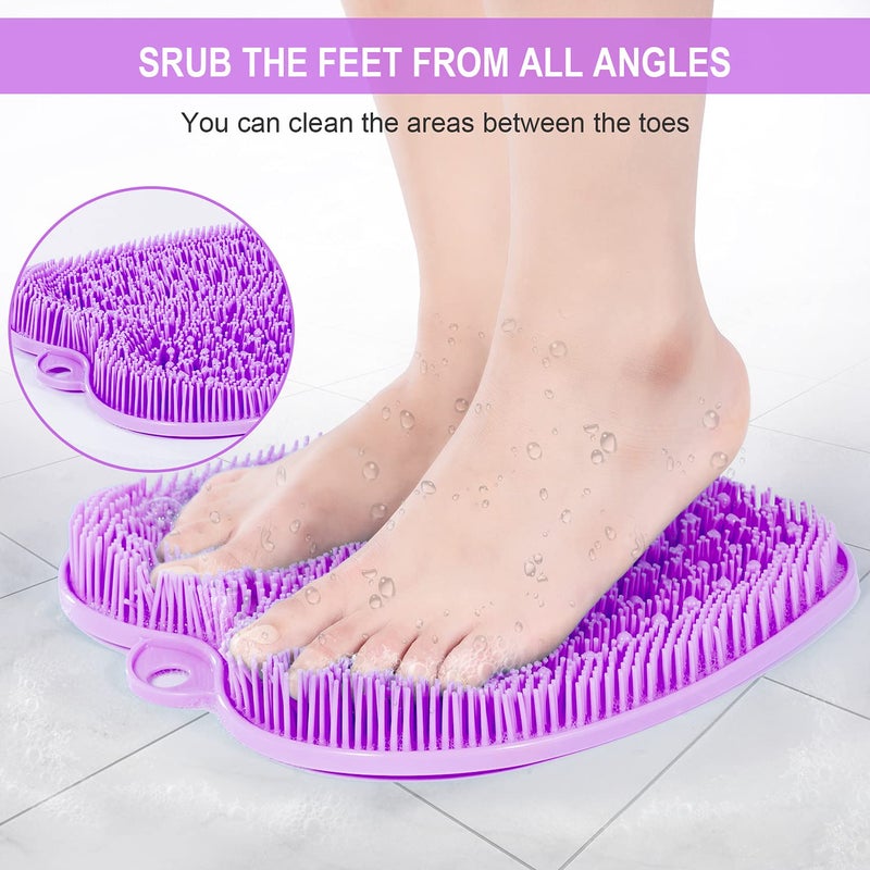 BESKAR XL Large Foot Scrubber Mat for Use in Shower - Shower Foot Cleaner to Eliminate Calluses Dead Skin, Foot Massager Mat for Men & Women to Soothe Achy Feet, Non Slip Suction Cups - Image 3