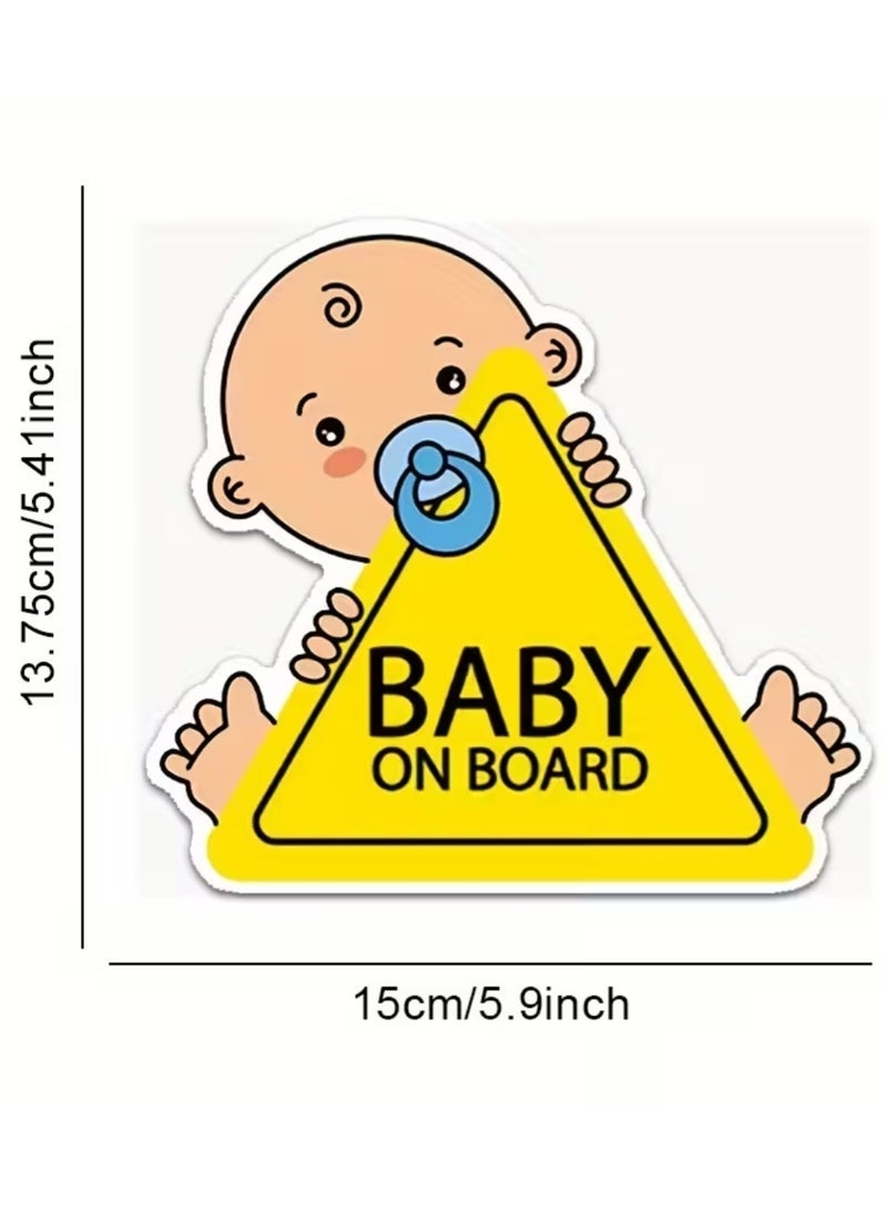 ARS Premium Self-Adhesive Car Decal – Durable PVC Vinyl Sticker “Baby On Board” (1 Piece), Weather-Resistant Vehicle Graphics for Auto Windows, Bumpers & Doors - Image 2
