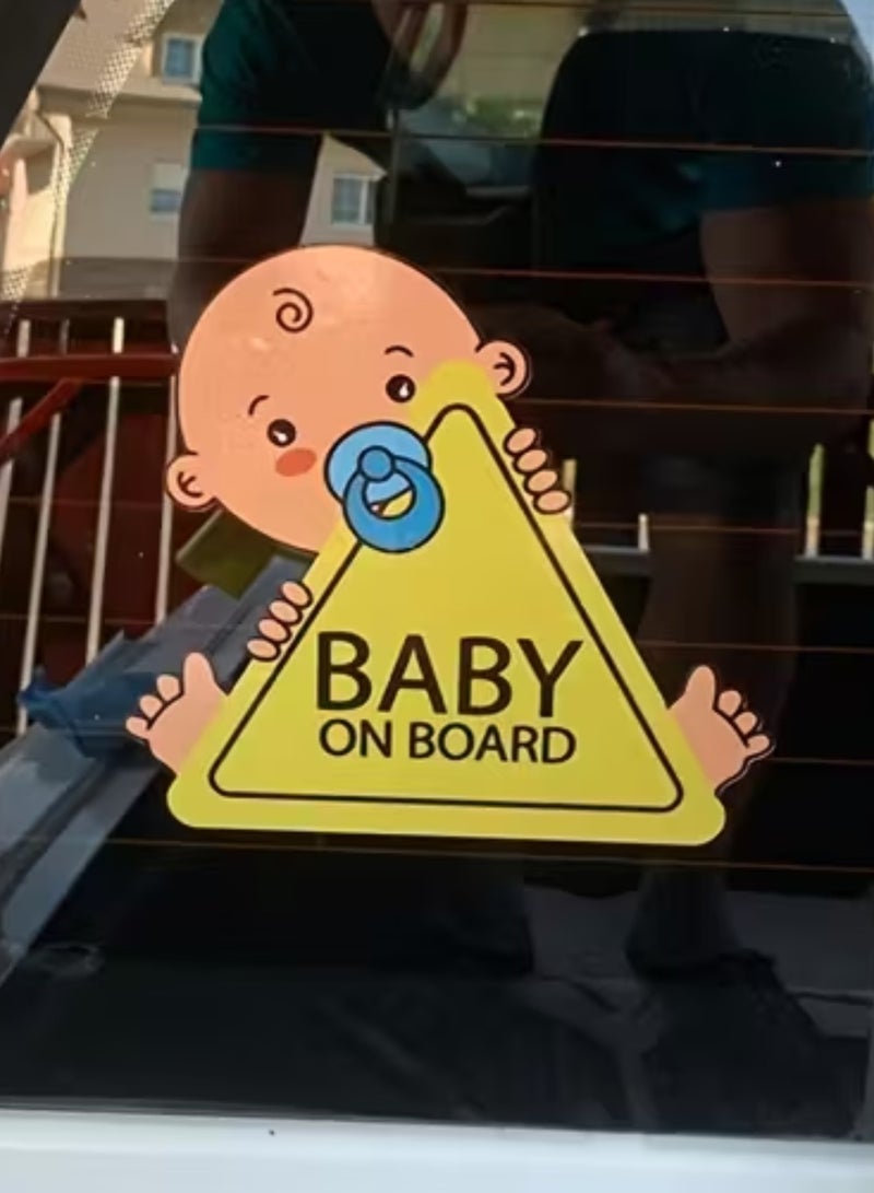 ARS Premium Self-Adhesive Car Decal – Durable PVC Vinyl Sticker “Baby On Board” (1 Piece), Weather-Resistant Vehicle Graphics for Auto Windows, Bumpers & Doors - Image 3
