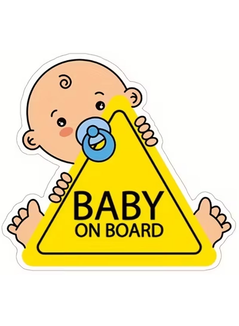 ARS Premium Self-Adhesive Car Decal – Durable PVC Vinyl Sticker “Baby On Board” (1 Piece), Weather-Resistant Vehicle Graphics for Auto Windows, Bumpers & Doors - Image 1