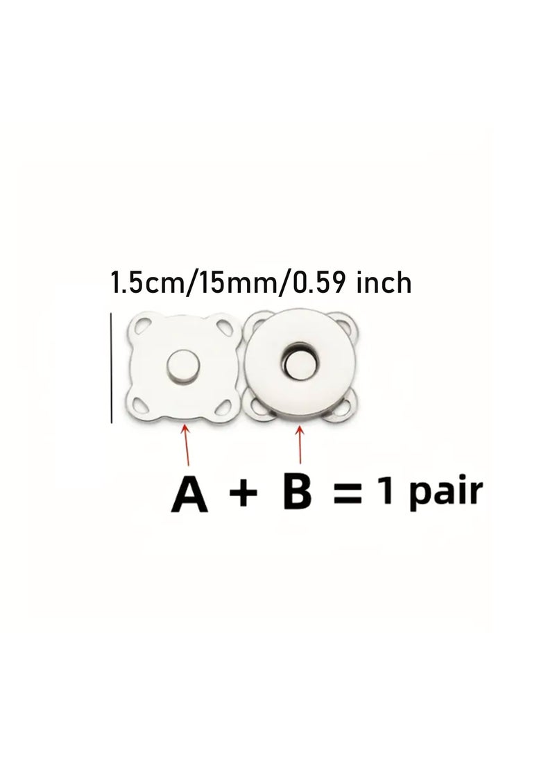 25 Pairs Magnetic Buckle Button Plum Magnetic Buckle For Bag Clothes Handbag Scraping  - Image 2
