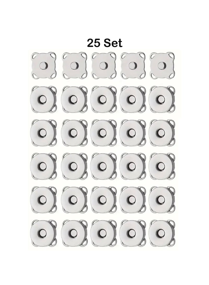 25 Pairs Magnetic Buckle Button Plum Magnetic Buckle For Bag Clothes Handbag Scraping  - Image 3
